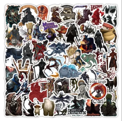 10/50PCS Dark Soul Cartoon Character Stickers