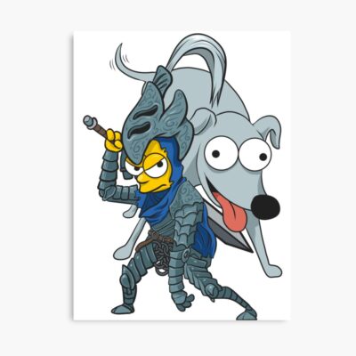 Knight Bartorias And The Great Gray Wolf Poster
