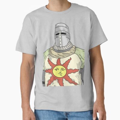 Solaire Of Astora Sun Worshipper Knight Dark Souls Cartoony Design T-shirt
