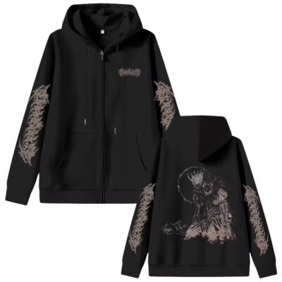 Dark Souls Sun Gwyndolin Black Zipped Hoodie
