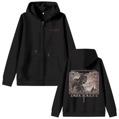Graphic Game Dark Souls Black Zipped Hoodie